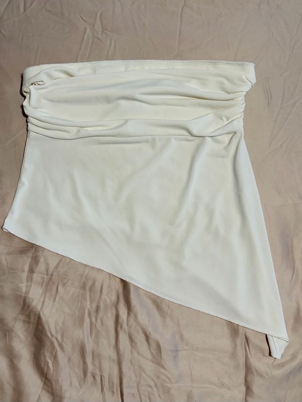 Urban Outfitters Off-White Asymmetrical Tube Skirt